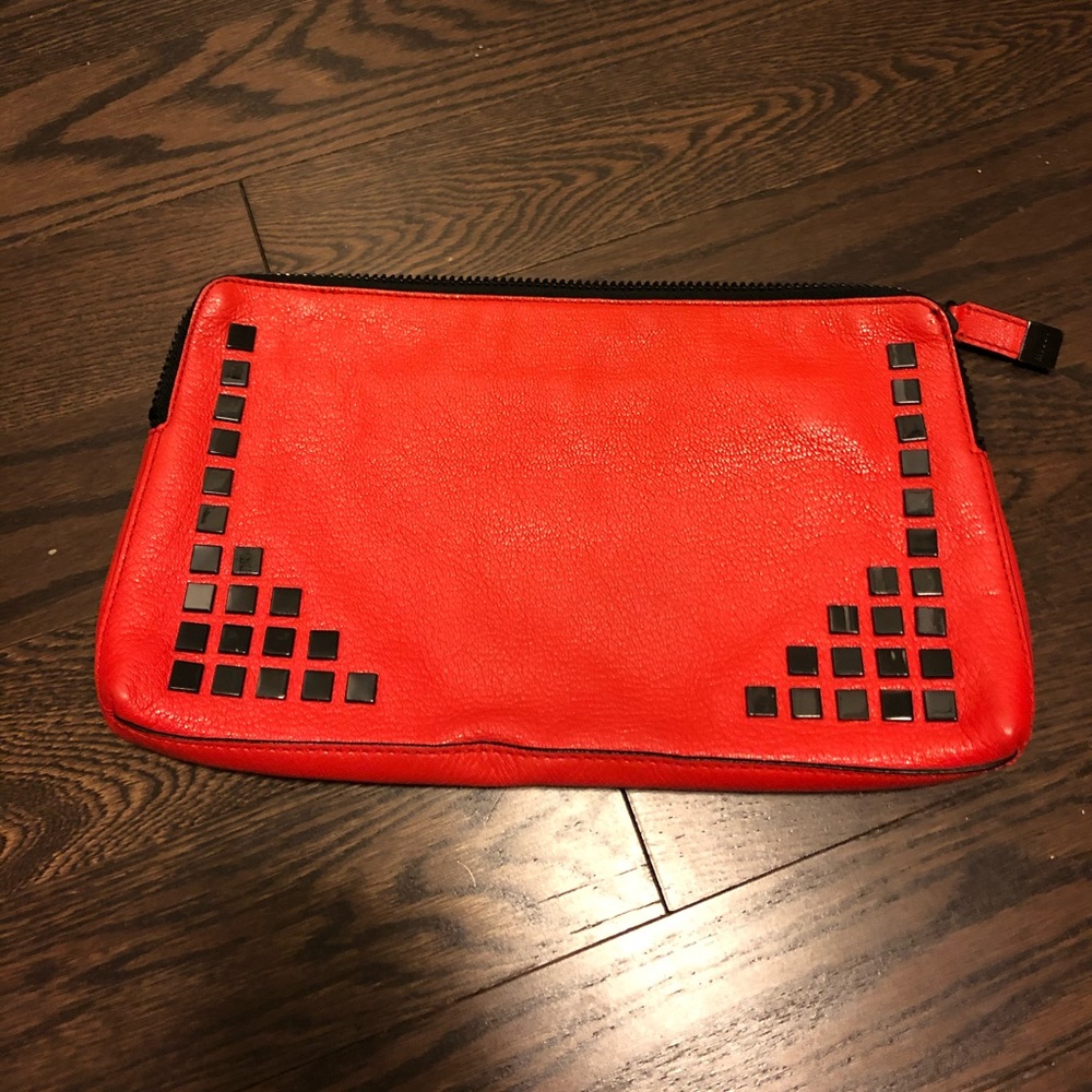 Milly leather clutch